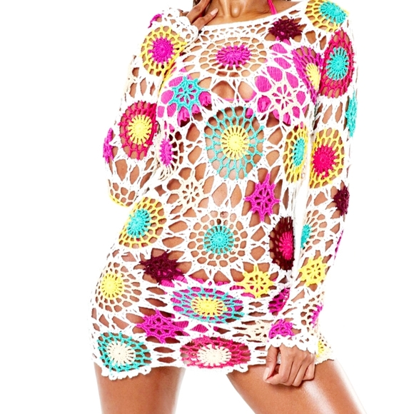 colorful beach cover up